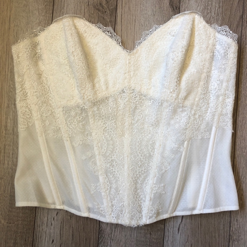 WATTERS BRIDES Bridal Lace Corset white 10 NEW